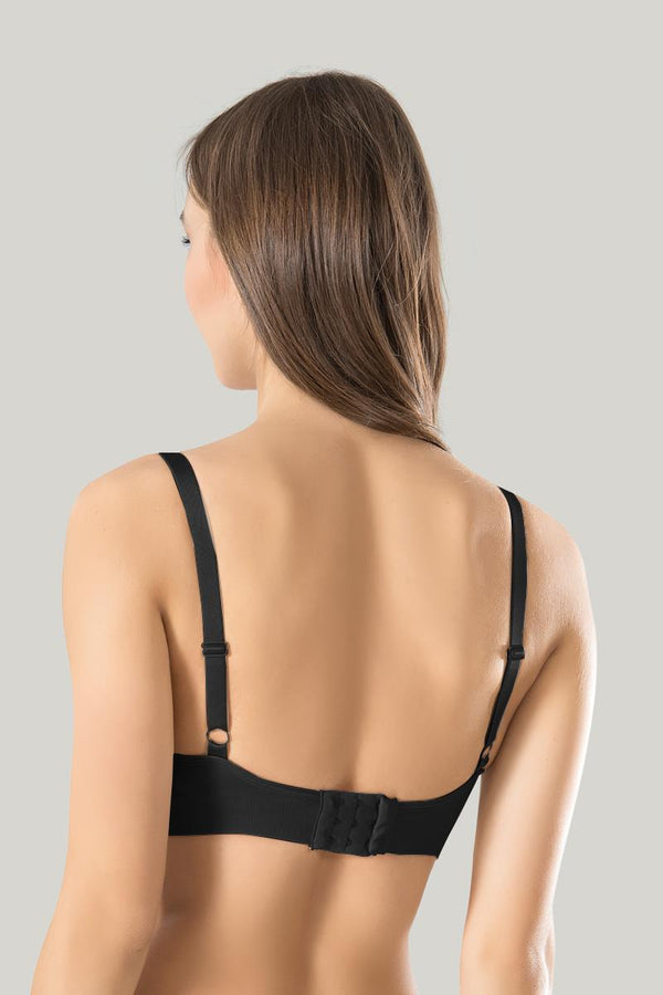 Miss Fit Air Bra Front Open-Black