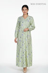 Abaya Printed Yellow