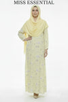 Abaya Printed Yellow