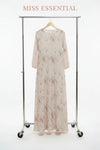 Abaya Printed-Pink