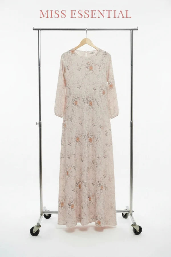 Abaya Printed-Pink