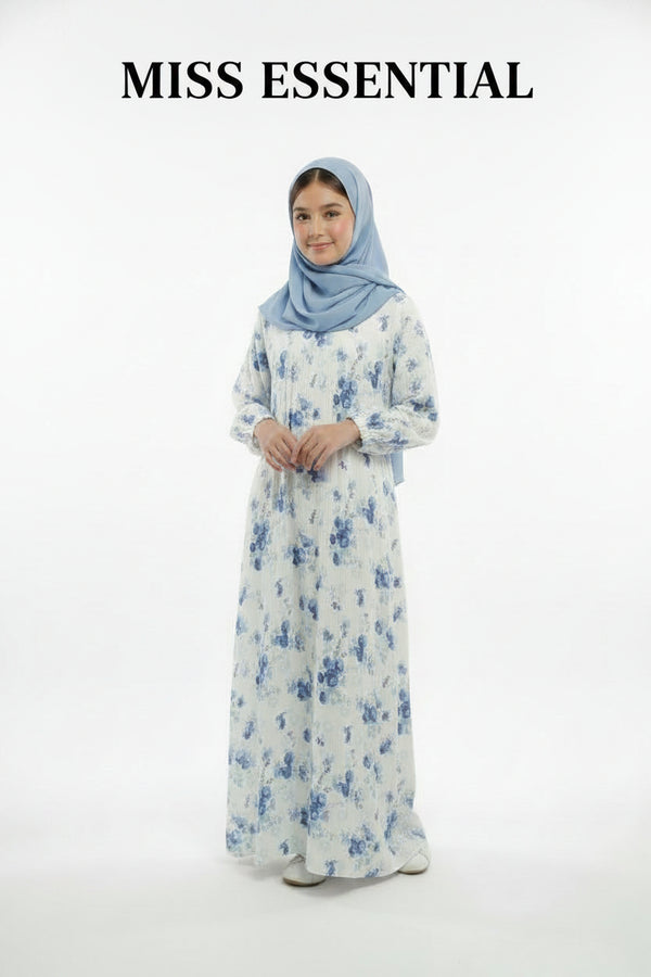 Abaya Printed-BLUE