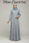 Abaya Printed-BLUE