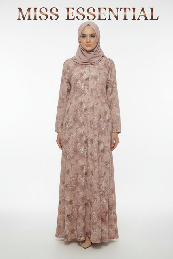 Abaya Printed-PINK