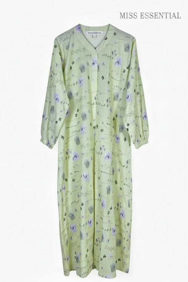 Abaya Printed Yellow